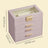 Jewelry Box - MDF and PU - Light Purple - with Glass Lid