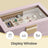 Jewelry Box - MDF and PU - Light Purple - with Glass Lid
