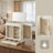 Jewellery Box - MDF and Velvet - White - with Glass Window