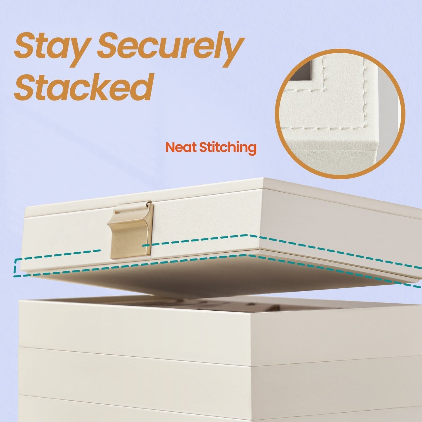 4-Tier Stackable Jewellery Organiser - Clear Glass - Drawer Design