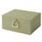 2-Layer Jewelry Box - MDF and Paper - Light Green - with Handle