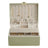 2-Layer Jewelry Box - MDF and Paper - Light Green - with Handle