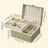 2-Layer Jewelry Box - MDF and Paper - Light Green - with Handle