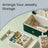 Portable Jewelry Box - 4.3L - Velvet Lined - 2-Layer Storage