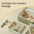 Portable Jewelry Box - 0.7L - Plastic - 2-Layer Storage