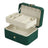 Portable Jewelry Box - 4.3D x 6.3W x 3.1H - Velvet Lining - Necklace Hooks