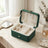 Portable Jewelry Box - 4.3D x 6.3W x 3.1H - Velvet Lining - Necklace Hooks