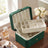 Portable Jewelry Box - 4.3D x 6.3W x 3.1H - Velvet Lining - Necklace Hooks