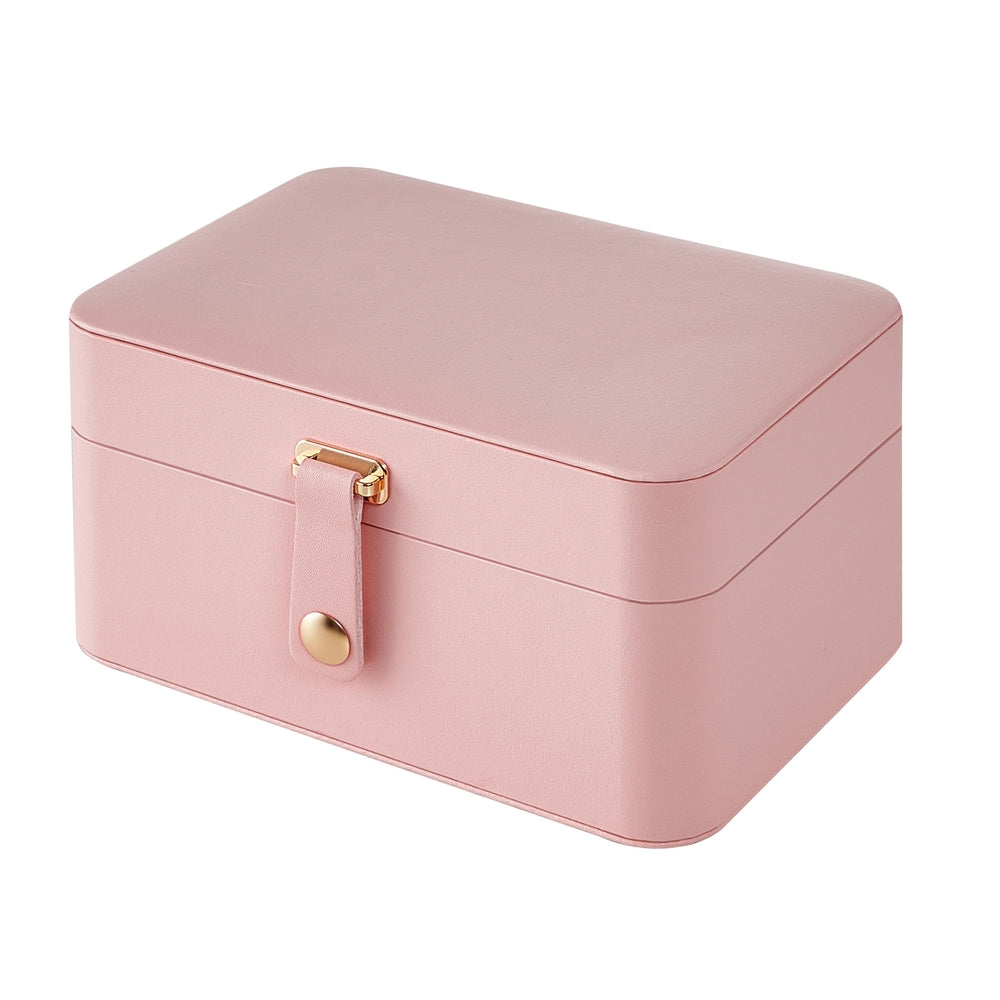 Portable Jewelry Box - 4.3L - Velvet - 2-Layer Storage