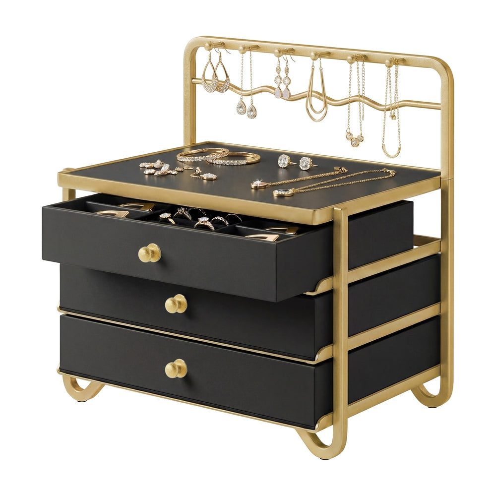 3-Layer Jewelry Organizer - 20L - Metal Frame - Open Storage