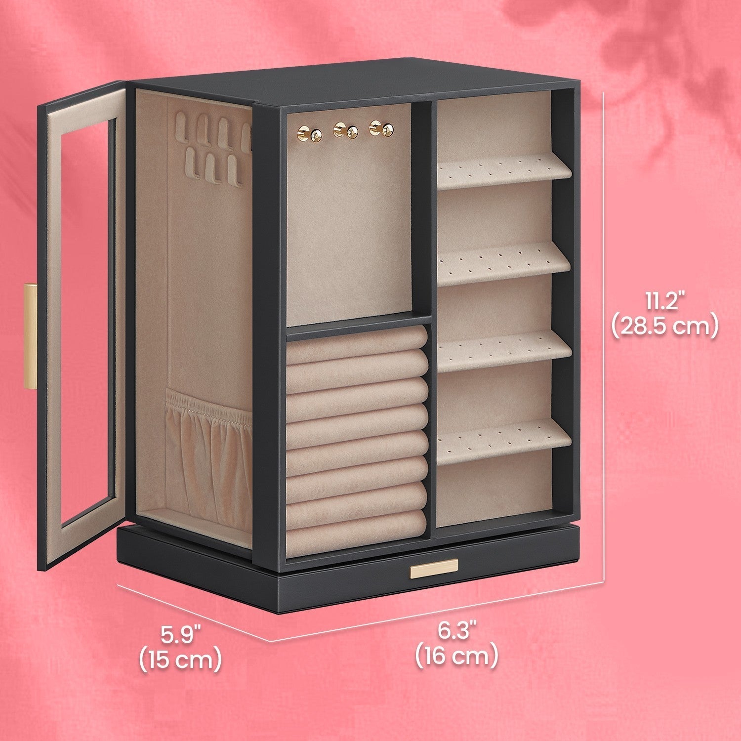 Jewellery Organizer - Glass - Vertical