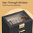 Jewellery Box - Glass - Cloud White and Gold - 6-Layer Organizer with 5 Drawers