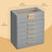 Jewellery Box - Glass - Cloud White and Gold - 6-Layer Organizer with 5 Drawers