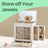 Jewellery Box - Glass - Cloud White - 5-Layer Organiser with 3 Side Drawers and Big Mirror