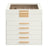 Jewellery Organiser - MDF and PU - White - with Glass Lid