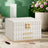 Jewellery Box - PU - Cloud White - 3 Tiers with Mirror and 2 Drawers