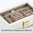 Jewellery Organiser Box - MDF and PU - White - with Glass Lid