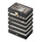 Jewellery Organiser Box - MDF and PU - Black - with Glass Lid