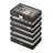 Jewellery Organiser Box - MDF and PU - Black - with Glass Lid