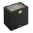 Jewellery Organiser Box - MDF and PU - Black - with Glass Lid