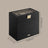 Jewellery Organiser Box - MDF and PU - Black - with Glass Lid