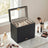 Jewellery Organiser Box - MDF and PU - with Glass Lid
