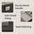 Jewellery Organiser Box - MDF and PU - Black - with Glass Lid