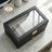Jewellery Organiser Box - MDF and PU - with Glass Lid
