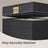 Jewellery Organiser Box - MDF and PU - Black - with Glass Lid