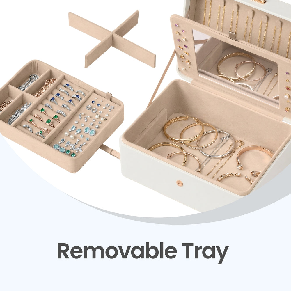 Jewellery Storage Case - 2.5L - MDF - 2-Layer Organiser