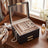 Jewellery Box - MDF and PU - Black - with Glass Lid