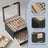 Jewellery Box - MDF and PU - Black - with Glass Lid
