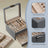 Jewellery Box - MDF and PU - Grey - with Glass Lid