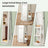 Jewellery Cabinet - Wood - White with Greyish Wood Grain