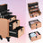 Makeup Trolley - Wood - Black - Professional Case with 2 Drawers and 4 Removable Wheels