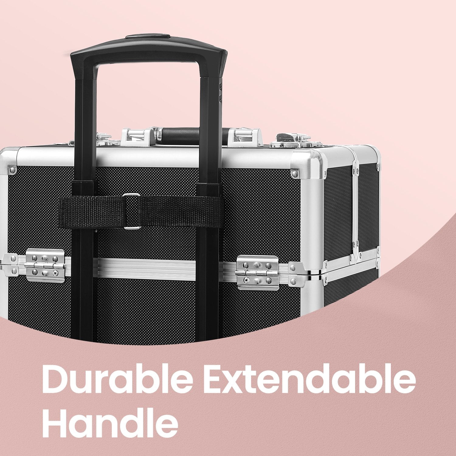 Makeup Trolley - Plastic - Black - Lockable