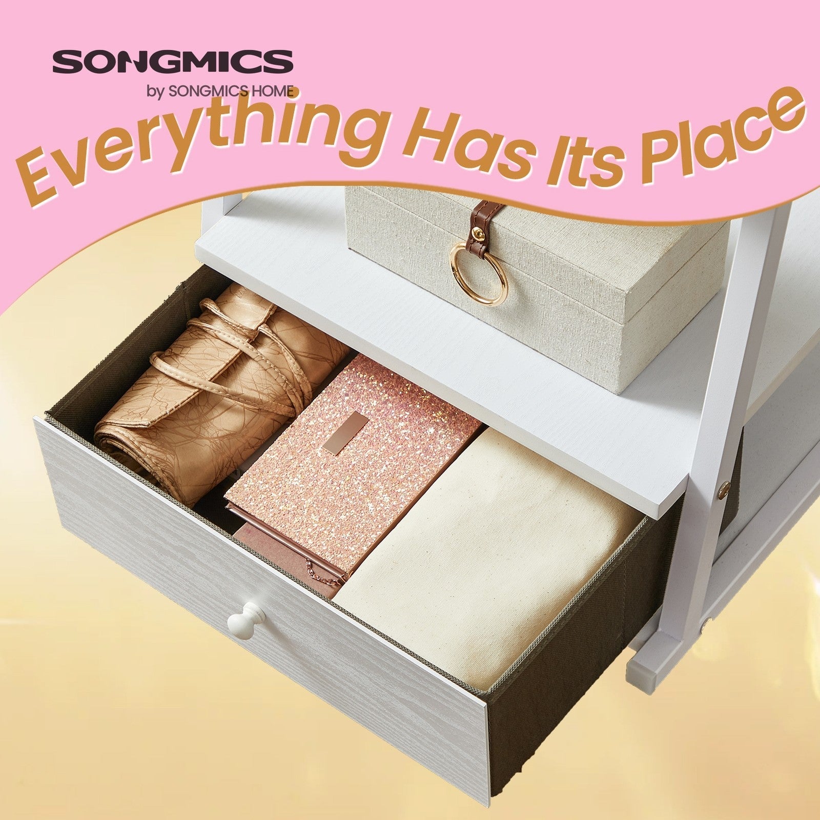 Floor Standing Jewellery Cabinet - 30L - MDF - Lockable Organizer