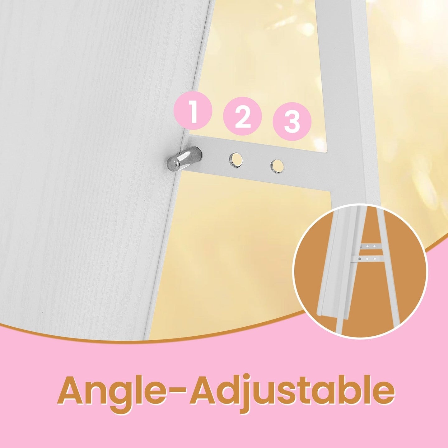 Floor Standing Jewellery Cabinet - 30L - MDF - Lockable Organizer