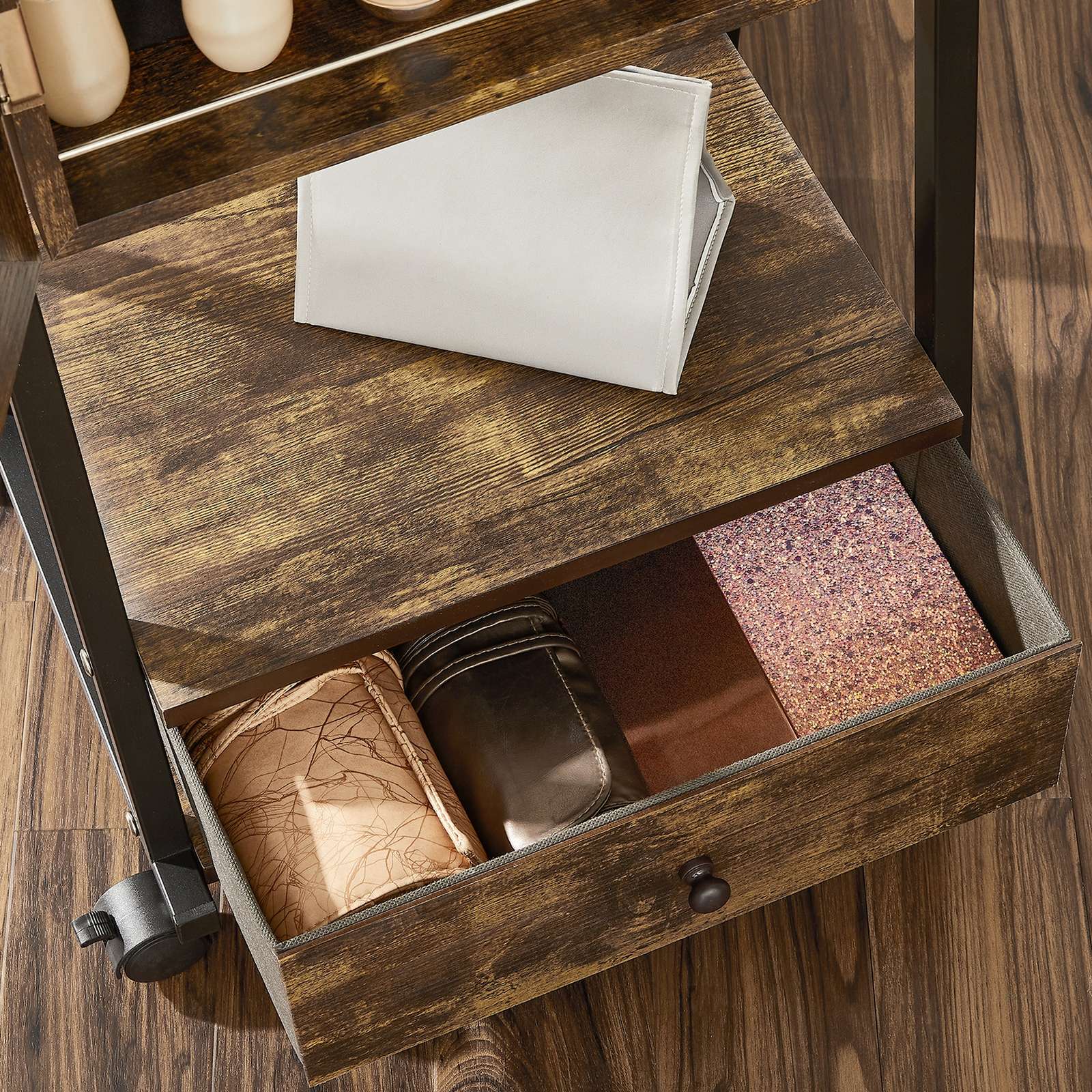 Floor Standing Jewellery Cabinet - 31.3L - MDF - Lockable Organizer