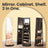 Jewellery Cabinet - Wood - Ash Brown and Black - 360° Rotating with Lockable Storage and Full-Length Mirror