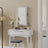 Lockable Jewellery Cabinet - Wood - White