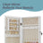 Lockable Jewellery Cabinet - Wood - White