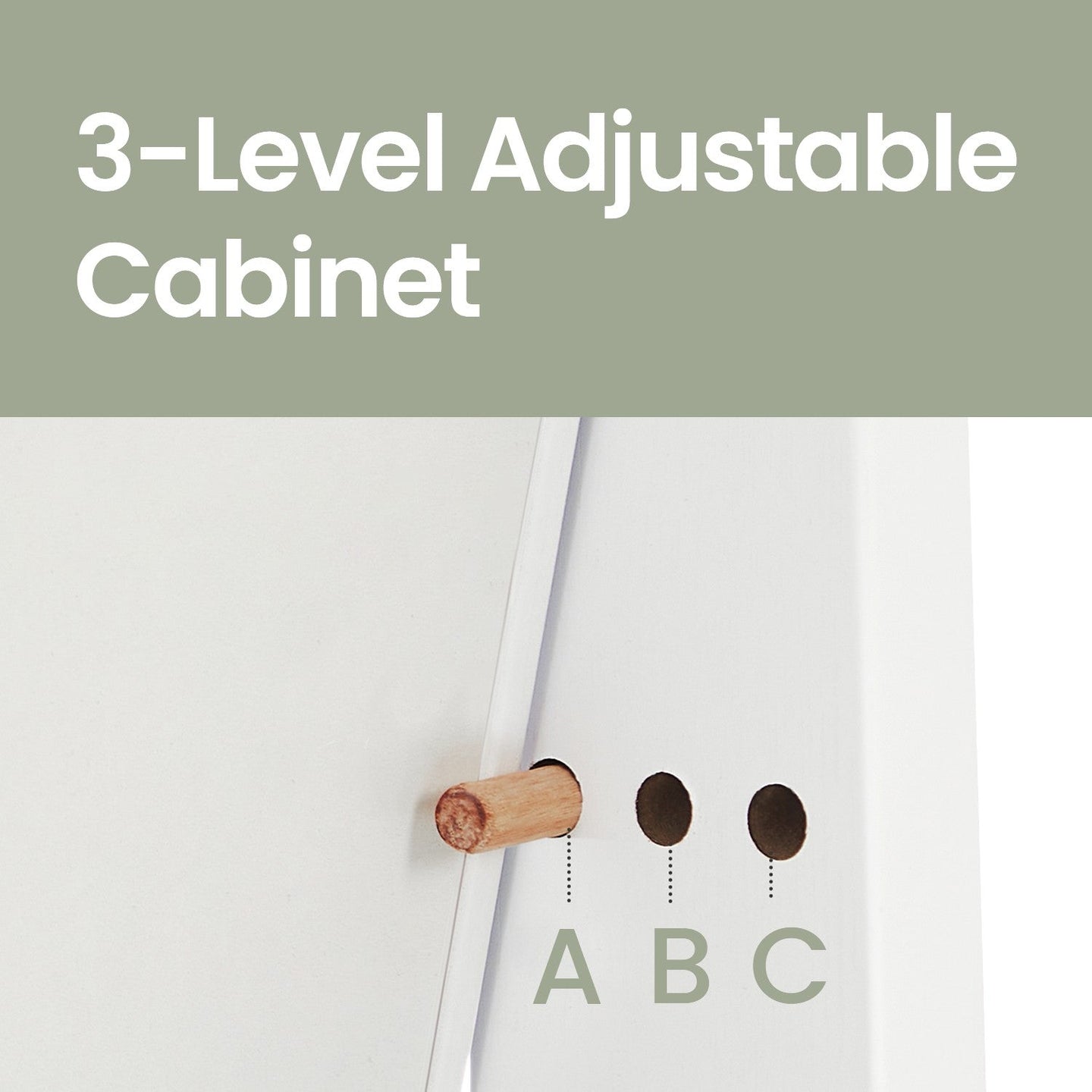 Jewellery Cabinet Armoire - MDF - Brown - Lockable with Full-Length Mirror
