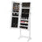 Jewellery Storage Cabinet - Wood - Black and White - Lockable with Full-Length Mirror