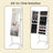 Jewellery Storage Cabinet - Wood - Black and White - Lockable with Full-Length Mirror