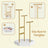Jewellery Display Stand - 4 Zones - Metal Frame - Earring and Necklace Holder
