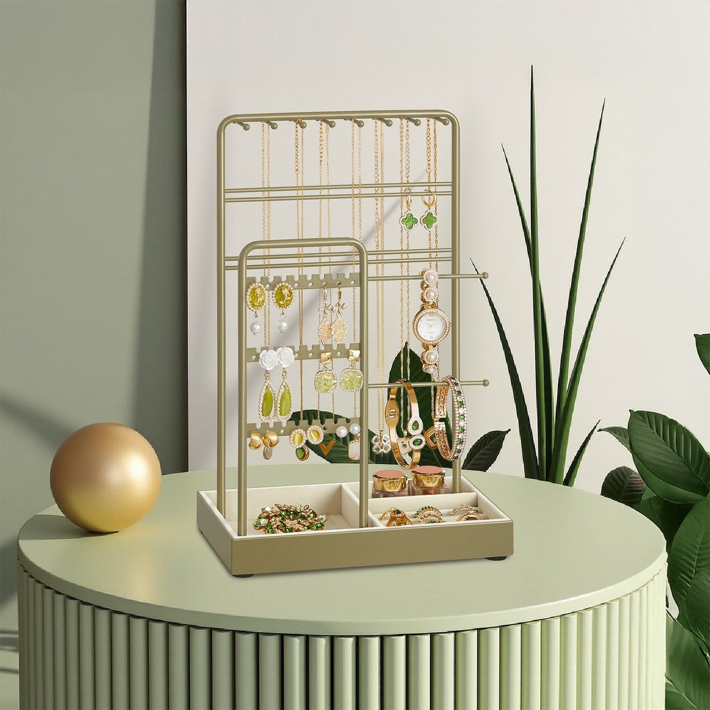 Jewellery Organizer - Metal Frame - Velvet-Lined