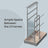 Jewellery Organizer - Metal and MDF - Light Grey - with Metal Frame