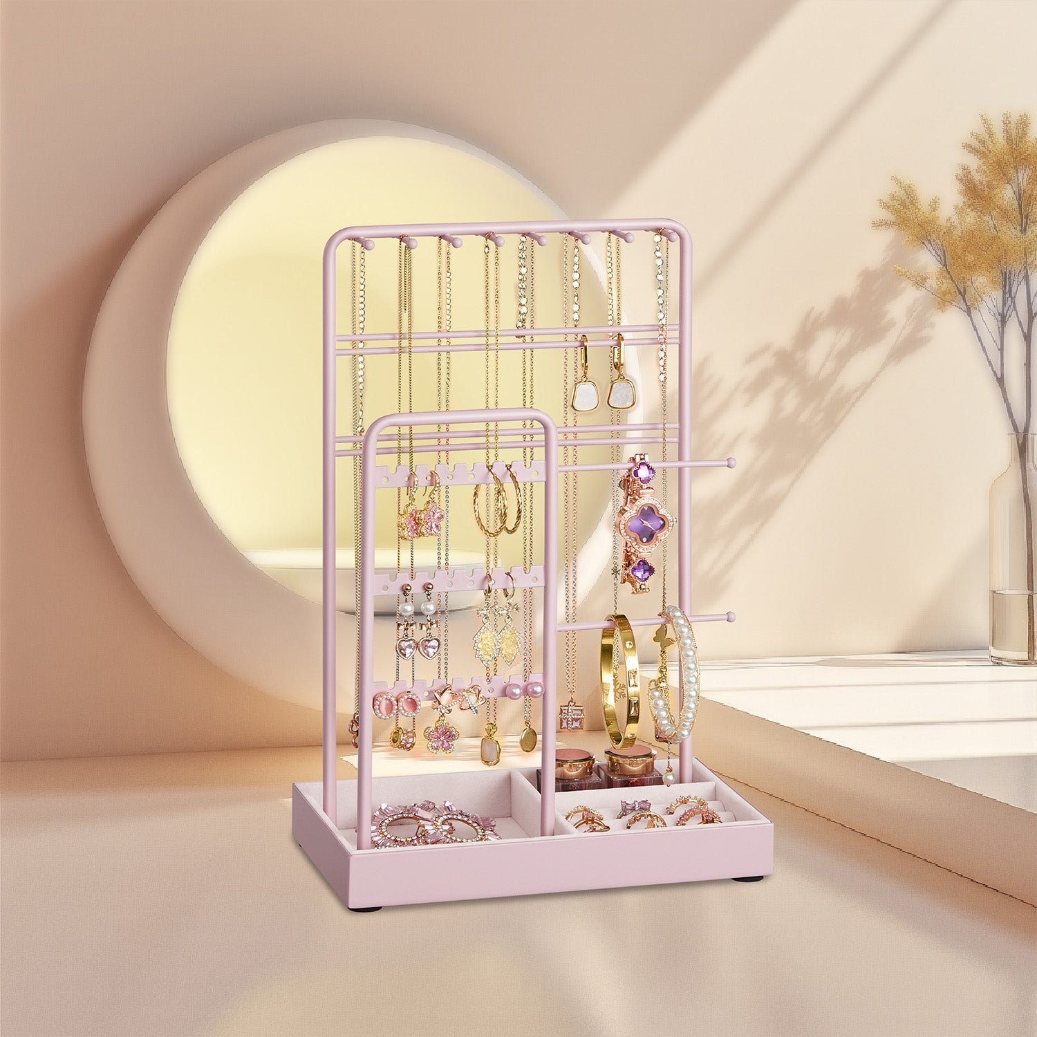Jewellery Organizer - Metal Frame - Velvet-Lined