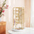 Rotating Jewellery Display Stand - Metal - Gold - 4 Independent Sections with Bottom Tray